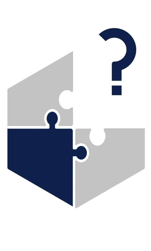 Puzzle mit Fragezeichen als Symbol für Herausforderungen beim Immobilienverkauf über GmbHs