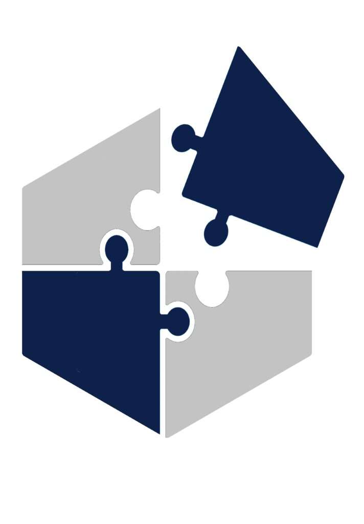 Puzzle mit fehlendem Baustein als Symbol für die passende Lösung durch eine Holdingstruktur